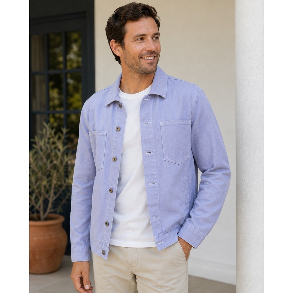 Bonobos Men XS Lavender Jacket Chore Trucker Utility Shacket Preppy Quiet Luxury
